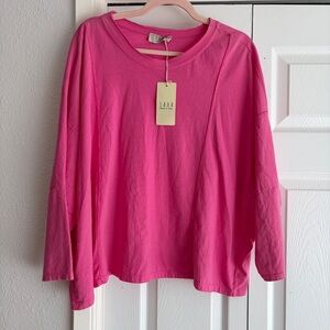 SAGA Made in Italy Cotton Lagenlook Oversized One Size Top